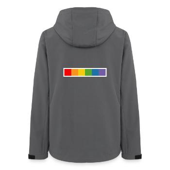 LGBT CSD Shirt rainbow white - Women’s Recycled Softshell Jacket by Stanley/Stella - anthracite - Back - AI Model Female 172 light (172cm)