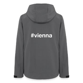 VIENNA Hashtag Wien - Frauen Recycelte Softshelljacke von Stanley/Stella - Anthrazit - Hinten - AI Model Female 172 light (172cm)