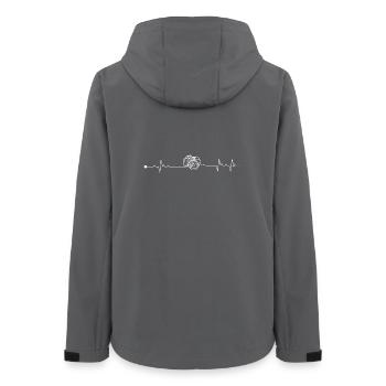 Heartbeat camera - Women’s Recycled Softshell Jacket by Stanley/Stella - anthracite - Back - AI Model Female 172 light (172cm)