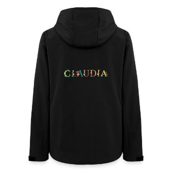 Le nom de CLAUDIA est fleuri - Veste softshell femme recyclée Stanley/Stella - noir - Dos - AI Model Female 172 light (172cm)