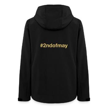 né le 2 mai anniversaire anniversaire - Veste softshell femme recyclée Stanley/Stella - noir - Dos - AI Model Female 172 light (172cm)