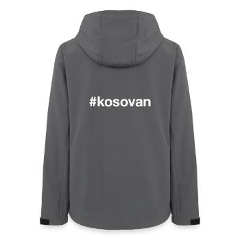 KOSOVAN Kosovo Hashtag - Women’s Recycled Softshell Jacket by Stanley/Stella - anthracite - Back - AI Model Female 172 light (172cm)