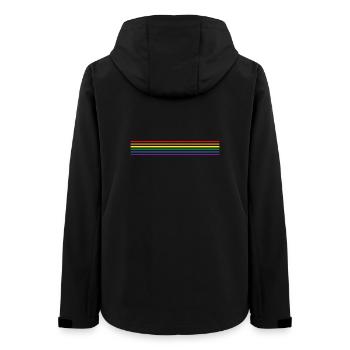Rainbow-Flag (minimalistic) - Women’s Recycled Softshell Jacket by Stanley/Stella - black - Back - AI Model Female 172 light (172cm)