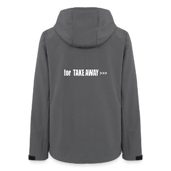 FOR TAKE AWAY - Frauen Recycelte Softshelljacke von Stanley/Stella - Anthrazit - Hinten - AI Model Female 172 light (172cm)