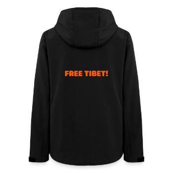 free tibet! - Frauen Recycelte Softshelljacke von Stanley/Stella - Schwarz - Hinten - AI Model Female 172 light (172cm)