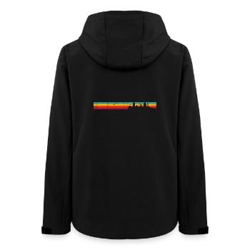 Rétro coucher de soleil Skyline - Veste softshell femme recyclée Stanley/Stella - noir - Dos - AI Model Female 172 light (172cm)