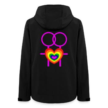 lesbienne femmes femmes symboles féminins CSD - Veste softshell femme recyclée Stanley/Stella - noir - Dos - AI Model Female 172 light (172cm)
