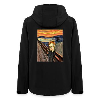 Crie ! Un lion drôle - Veste softshell femme recyclée Stanley/Stella - noir - Dos - AI Model Female 172 light (172cm)