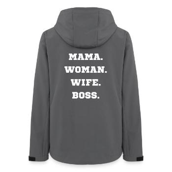 MAMAN FEMME ÉPOUSE - Veste softshell femme recyclée Stanley/Stella - charbon - Dos - AI Model Female 172 light (172cm)