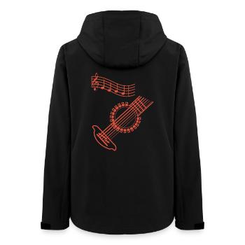 Musicien guitare - Veste softshell femme recyclée Stanley/Stella - noir - Dos - AI Model Female 172 light (172cm)