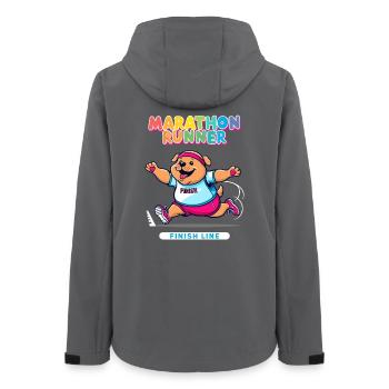 Chien marathonien - Veste softshell femme recyclée Stanley/Stella - charbon - Dos - AI Model Female 172 light (172cm)