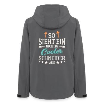 So sieht ein richtig cooler Schneider aus - Frauen Recycelte Softshelljacke von Stanley/Stella - Anthrazit - Hinten - AI Model Female 172 light (172cm)
