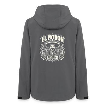 Graphique de gangster El Patron Sombrero - Veste softshell femme recyclée Stanley/Stella - charbon - Dos - AI Model Female 172 light (172cm)