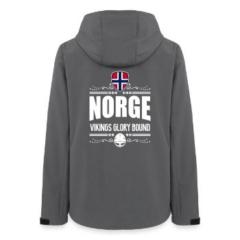 NORVÈGE - NORGE VIKINGS GLORY - Veste softshell femme recyclée Stanley/Stella - charbon - Dos - AI Model Female 172 light (172cm)