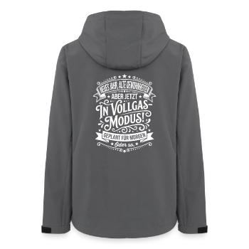 Full throttle mode planned for tomorrow - Women’s Recycled Softshell Jacket by Stanley/Stella - anthracite - Back - AI Model Female 172 light (172cm)