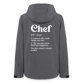 Funny Chef Definition Head Chef Baker Restaurant C - Women’s Recycled Softshell Jacket by Stanley/Stella - anthracite - Back - AI Model Female 172 light (172cm)