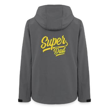 Super Dad - Super Papa - Father's Day - Best Papa - Women’s Recycled Softshell Jacket by Stanley/Stella - anthracite - Back - AI Model Female 172 light (172cm)
