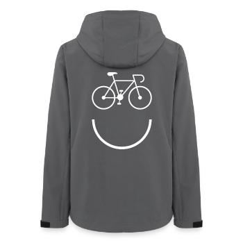 Sourire et rouler à vélo - Veste softshell femme recyclée Stanley/Stella - charbon - Dos - AI Model Female 172 light (172cm)
