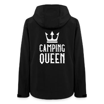 Camping Königin - Frauen Recycelte Softshelljacke von Stanley/Stella - Schwarz - Hinten - AI Model Female 172 light (172cm)