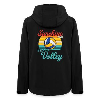Design Beach Volleyball - Women’s Recycled Softshell Jacket by Stanley/Stella - black - Back - AI Model Female 172 light (172cm)