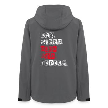 Eat Sleep Punk Rock Repeat - Women’s Recycled Softshell Jacket by Stanley/Stella - anthracite - Back - AI Model Female 172 light (172cm)