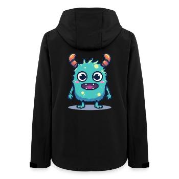 8-Bit Süßes Pixel Monster Retro 90er Style - Frauen Recycelte Softshelljacke von Stanley/Stella - Schwarz - Hinten - AI Model Female 172 light (172cm)