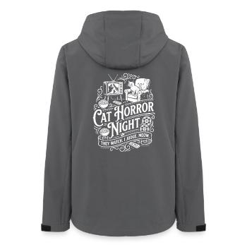 Cat Horror Night - Women’s Recycled Softshell Jacket by Stanley/Stella - anthracite - Back - AI Model Female 172 light (172cm)