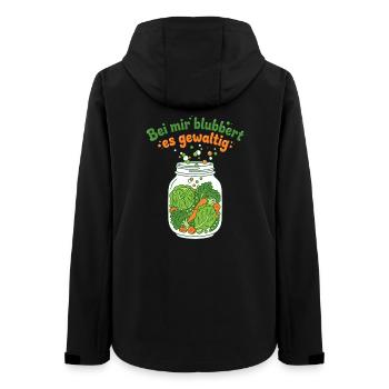 Fermentation Gemüse Einmachglas Blubbern - Frauen Recycelte Softshelljacke von Stanley/Stella - Schwarz - Hinten - AI Model Female 172 light (172cm)