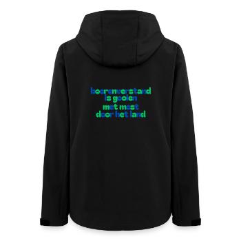 Slogan coloré de l’agriculture - Veste softshell femme recyclée Stanley/Stella - noir - Dos - AI Model Female 172 light (172cm)
