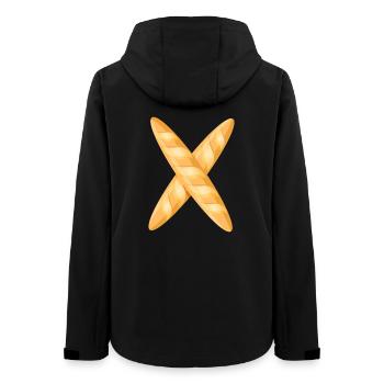 Freshly baked golden brown baguettes covered over - Women’s Recycled Softshell Jacket by Stanley/Stella - black - Back - AI Model Female 172 light (172cm)