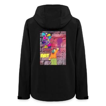 Graffiti ART - Frauen Recycelte Softshelljacke von Stanley/Stella - Schwarz - Hinten - AI Model Female 172 light (172cm)
