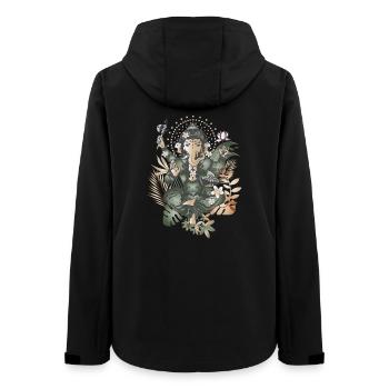 faszinierender Ganesha ein Gott mit Elefantenkopf - Frauen Recycelte Softshelljacke von Stanley/Stella - Schwarz - Hinten - AI Model Female 172 light (172cm)