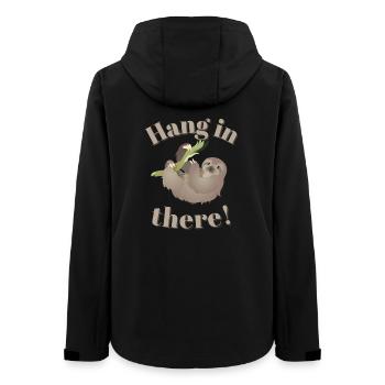 Hang in There - Motivational Theme - Frauen Recycelte Softshelljacke von Stanley/Stella - Schwarz - Hinten - AI Model Female 172 light (172cm)