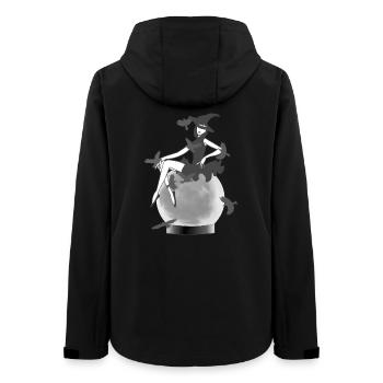 Kristallkugel, Hexen Design, für mama - Frauen Recycelte Softshelljacke von Stanley/Stella - Schwarz - Hinten - AI Model Female 172 light (172cm)