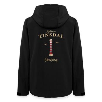 Phare de Hambourg Linsdal, Allemagne - Veste softshell femme recyclée Stanley/Stella - noir - Dos - AI Model Female 172 light (172cm)