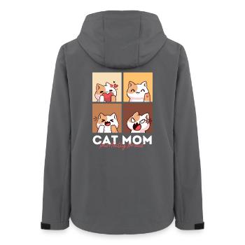 Cat Mom Purfffectly proud - Women’s Recycled Softshell Jacket by Stanley/Stella - anthracite - Back - AI Model Female 172 light (172cm)