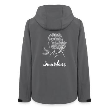 Klugsinniges Schülerwissen Humor-Nerd-Geschenkhemd - Frauen Recycelte Softshelljacke von Stanley/Stella - Anthrazit - Hinten - AI Model Female 172 light (172cm)