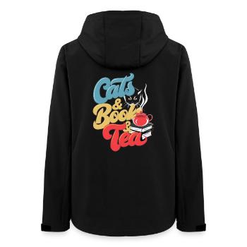 Chat et thé Imprimer - Veste softshell femme recyclée Stanley/Stella - noir - Dos - AI Model Female 172 light (172cm)