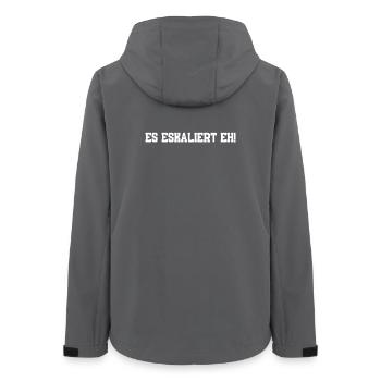 Es eskaliert eh! - Frauen Recycelte Softshelljacke von Stanley/Stella - Anthrazit - Hinten - AI Model Female 172 light (172cm)