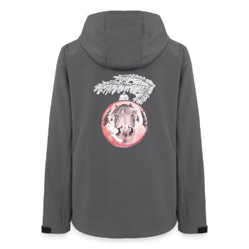 Boule de Noël Joyeux Noël Cheval Rouge - Veste softshell femme recyclée Stanley/Stella - charbon - Dos - AI Model Female 172 light (172cm)