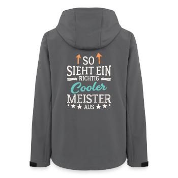 So sieht ein richtig cooler Meister aus - Frauen Recycelte Softshelljacke von Stanley/Stella - Anthrazit - Hinten - AI Model Female 172 light (172cm)