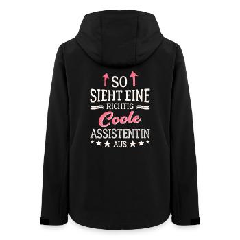 So sieht eine richtig coole Assistentin aus - Frauen Recycelte Softshelljacke von Stanley/Stella - Schwarz - Hinten - AI Model Female 172 light (172cm)