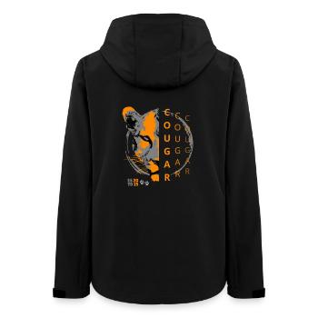 - halbes Gesicht des Tieres im Schatten - Frauen Recycelte Softshelljacke von Stanley/Stella - Schwarz - Hinten - AI Model Female 172 light (172cm)