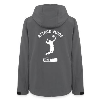 mode attaque Volley-ball - Joueurs de beach-volley - Veste softshell femme recyclée Stanley/Stella - charbon - Dos - AI Model Female 172 light (172cm)