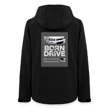 Born to Drive Motorsport R34 GTR Racing Tuning  - Frauen Recycelte Softshelljacke von Stanley/Stella - Schwarz - Hinten - AI Model Female 172 light (172cm)