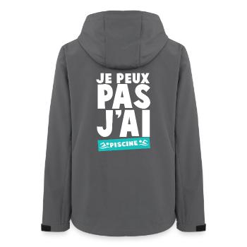 Je Peux Pas Jai Piscine - Veste softshell femme recyclée Stanley/Stella - charbon - Dos - AI Model Female 172 light (172cm)