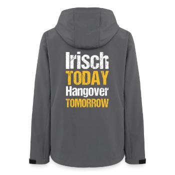 Irish today hangover tomorrow - Women’s Recycled Softshell Jacket by Stanley/Stella - anthracite - Back - AI Model Female 172 light (172cm)