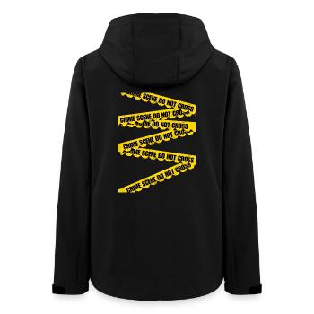 Crime Scene Barrier Tape T-Shirt - Women’s Recycled Softshell Jacket by Stanley/Stella - black - Back - AI Model Female 172 light (172cm)