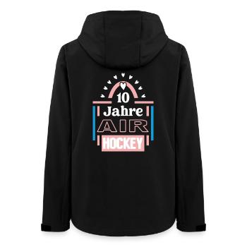 Air Hockey Jubiläum 10 Jahre Airhockey Spielerin - Frauen Recycelte Softshelljacke von Stanley/Stella - Schwarz - Hinten - AI Model Female 172 light (172cm)