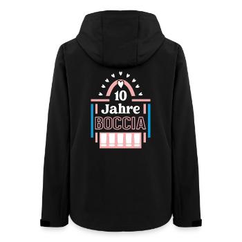 Boccia Jubiläum 10 Jahre Trainerin Spielerin - Frauen Recycelte Softshelljacke von Stanley/Stella - Schwarz - Hinten - AI Model Female 172 light (172cm)